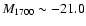 $M_{1700}\sim -21.0$