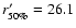 $r'_{50\%}=26.1$