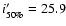 $i'_{50\%}=25.9$