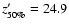 $z'_{50\%}=24.9$