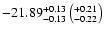 $-21.89^{+0.13}_{-0.13}\left(^{+0.21}_{-0.22}\right)$