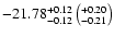 $-21.78^{+0.12}_{-0.12}\left(^{+0.20}_{-0.21}\right)$