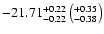 $-21.71^{+0.22}_{-0.22}\left(^{+0.35}_{-0.38}\right)$