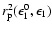 $r_{\rm p}^2(\epsilon_1^0,\epsilon_1)$
