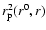 $r_{\rm p}^2(r^0,r)$