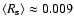 $\langle R_{\rm s} \rangle \approx 0.009$