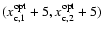 $(x_{\rm c,1}^{\rm opt}+ 5,x_{\rm c,2}^{\rm opt} + 5)$