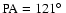 ${\rm PA} = 121\hbox {$^\circ $ }$