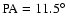 ${\rm PA} = 11.5\hbox {$^\circ $ }$