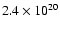 $2.4\times 10^{20}$