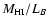 $M_{\rm H{\small I}}/L_B$