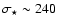 $\sigma_\star \sim 240$
