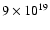 $9\times 10^{19}$