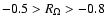 $-0.5>R_\Omega>-0.8$