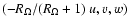 $(-R_\Omega/(R_\Omega+1)~u,v,w)$
