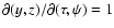$\partial(y,z)/\partial(\tau,\psi)=1$
