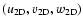 $(u_{\mbox{\scriptsize 2D}},v_{\mbox{\scriptsize 2D}},w_{\mbox{\scriptsize 2D}})$
