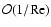 $\mathcal{O}(1/{\rm Re})$