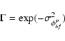 \begin{displaymath}\Gamma = \exp(-\sigma^2_{\phi^p_{hf}})
\end{displaymath}