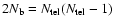 $2N_{\rm b}=N_{\rm tel}(N_{\rm tel}-1)$
