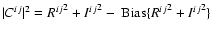 $\vert C^{ij}\vert^2 = {R^{ij}}^2 + {I^{ij}}^2 -~{\rm Bias}\{{R^{ij}}^2 + {I^{ij}}^2\}$