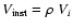 $V_{\rm inst}= \rho \; V_{i}$