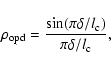 \begin{displaymath}\rho_{\rm opd} = \frac{\sin(\pi \delta / l_{\rm c})}{\pi \delta / l_{\rm c}},
\end{displaymath}
