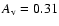 $A_{\rm v} = 0.31$