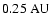 $0.25~{\rm AU}$