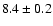 $8.4\pm 0.2$