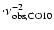 $\cdot\nu_{\rm obs,CO10}^{-2}$