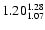 $\rm 1.20^{1.28}_{1.07}$