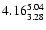 $\rm 4.16^{5.04}_{3.28}$