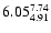$\rm 6.05^{7.74}_{4.91}$