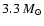 $3.3~M_\odot$