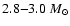 $2.8{-}3.0~M_\odot$