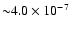 ${\sim}4.0\times 10^{-7}$