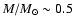 $M/M_\odot \sim0.5$