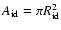 $A_{\rm id}=\pi R_{\rm id}^2$