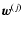 $\vec{w}^{(j)}$