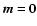 $\vec{m}=\vec{0}$