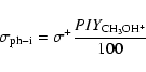 \begin{displaymath}\sigma_{\rm ph-i} = \sigma^{+} \frac{PIY_{\rm CH_3OH^+}}{100}
\end{displaymath}