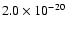 $2.0\times 10^{-20}$