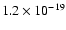$1.2\times 10^{-19}$