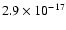 $2.9\times 10^{-17}$