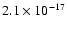 $2.1\times 10^{-17}$