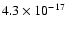 $4.3\times 10^{-17}$