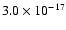 $3.0\times 10^{-17}$
