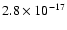 $2.8\times 10^{-17}$