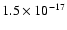 $1.5\times 10^{-17}$